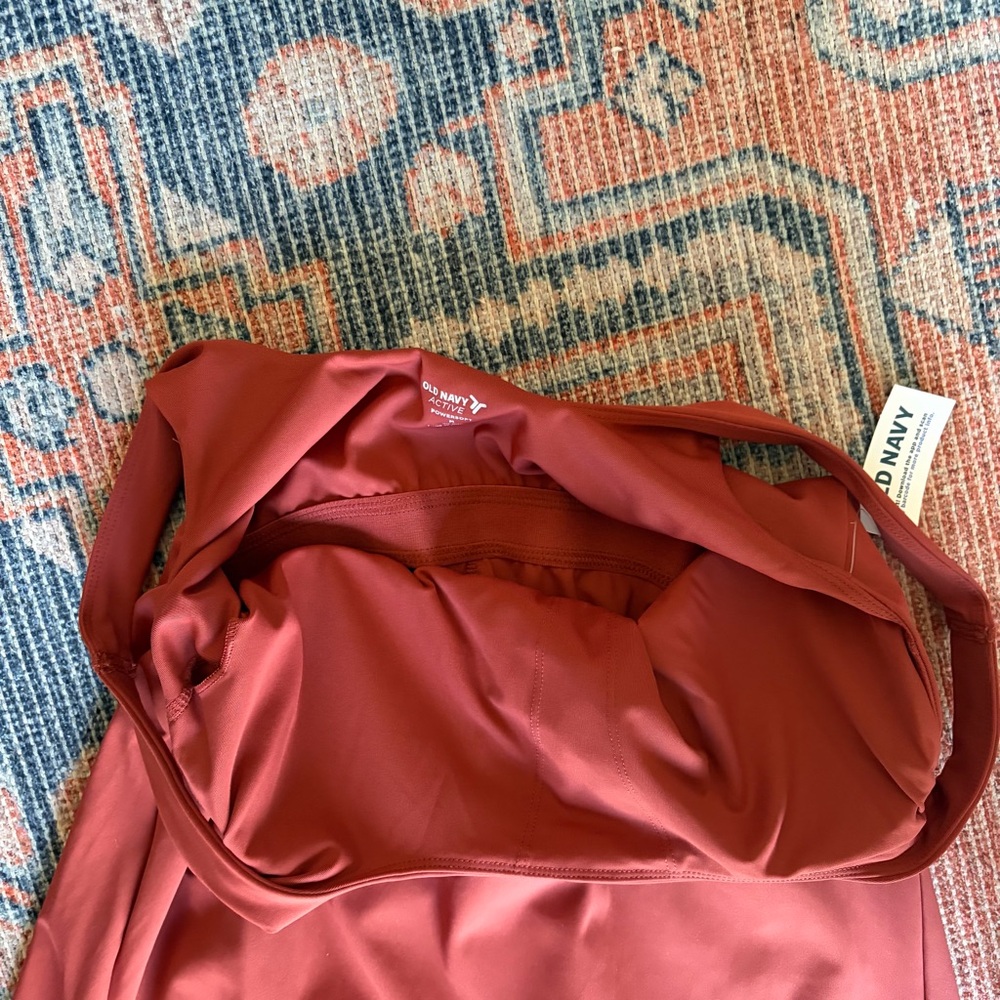 NWT - Old Navy PowerSoft Shelf- Bra Rust Athletic Activewear Dress - Picture 8 of 9
